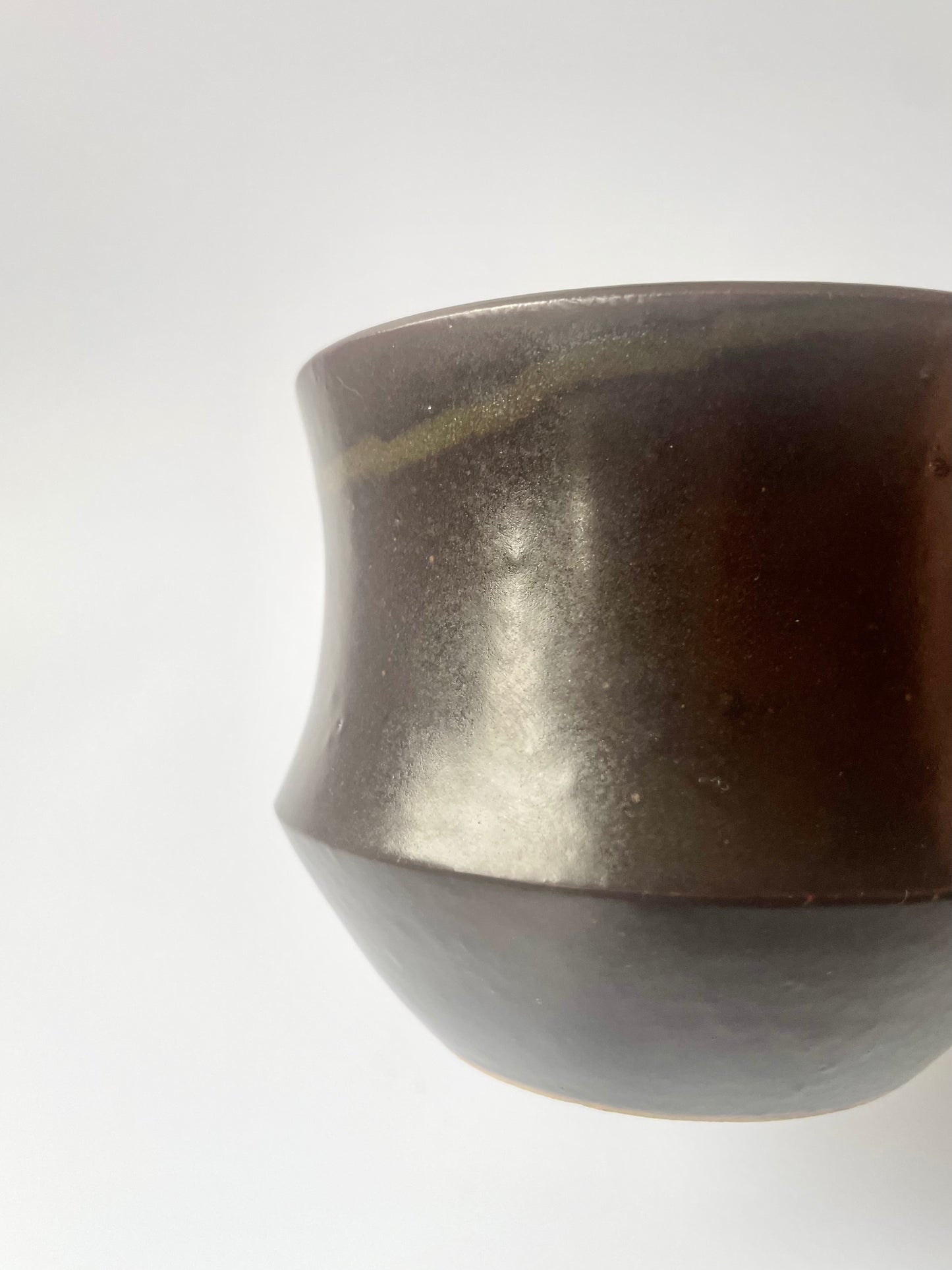 Black/Brown Angular Pot | Large (340 ml)