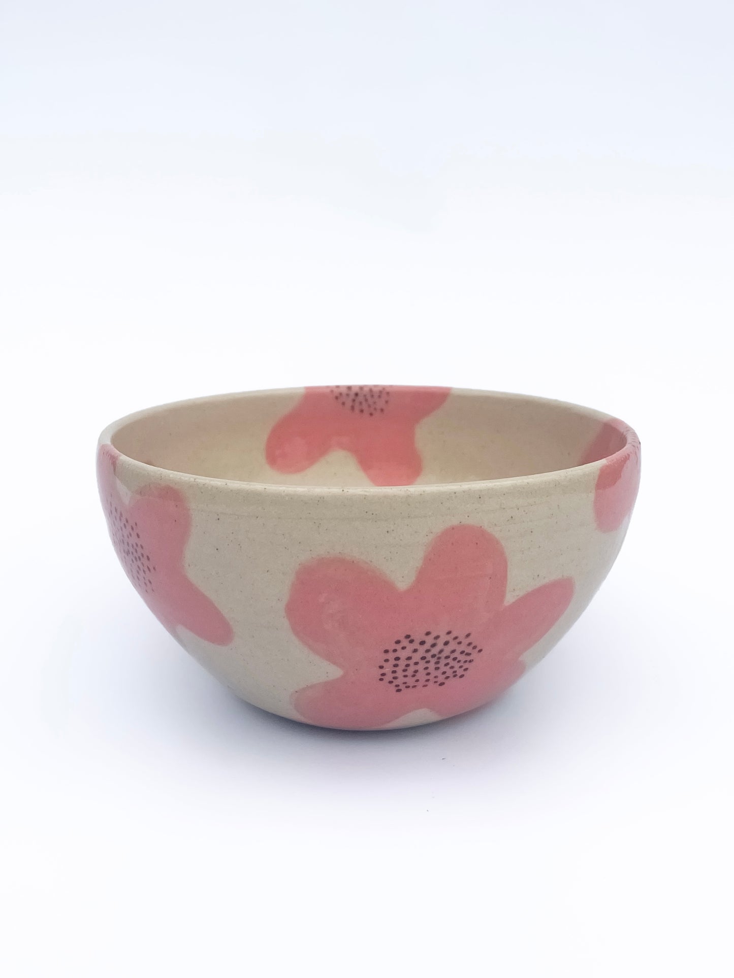Pink Flower Pattern Bowl | Medium