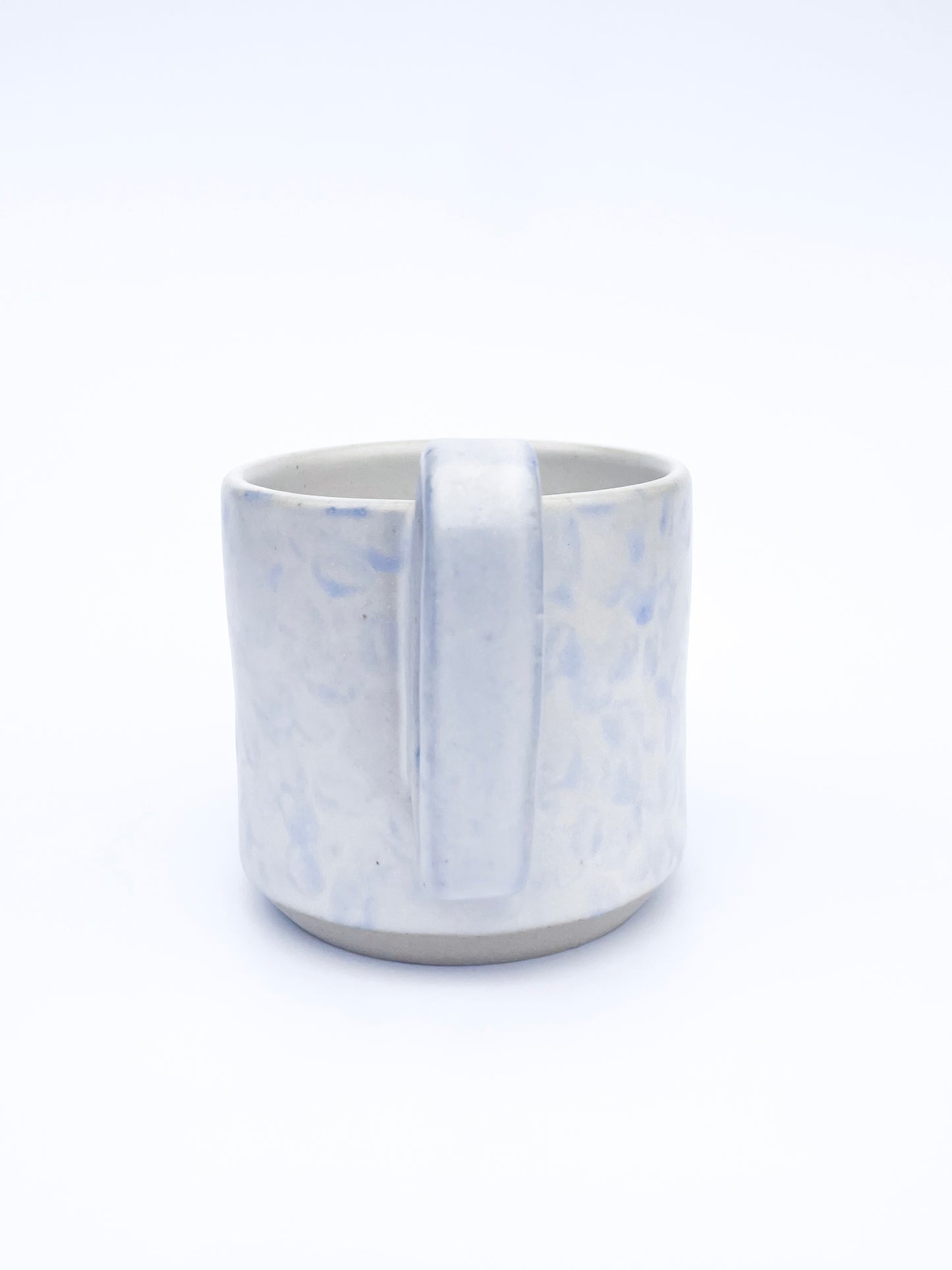 White/Blue Dabble Mug with a Handle | Medium (250 ml)