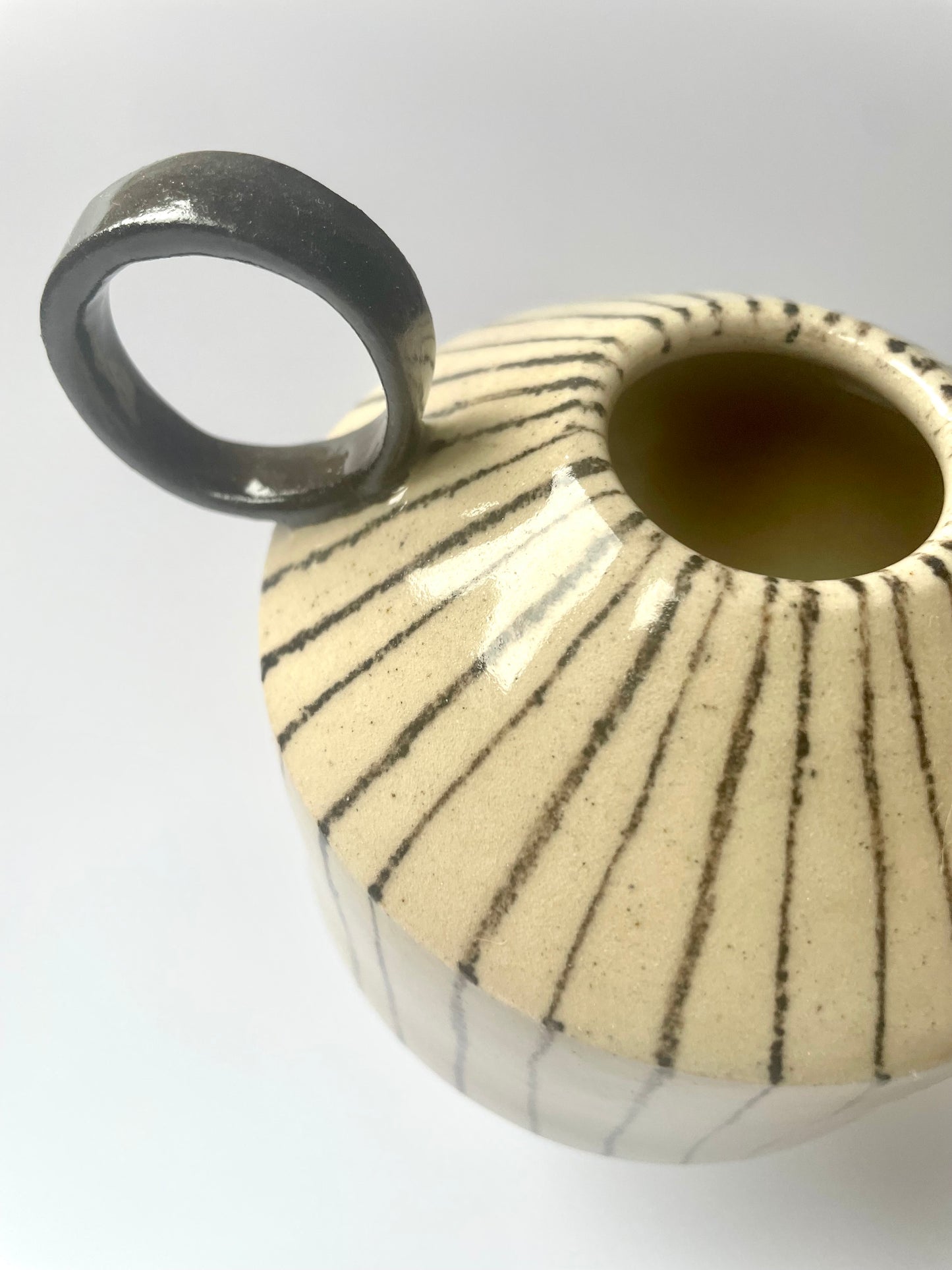 Striped Angular Vase with Handles | Seconds (-20%)