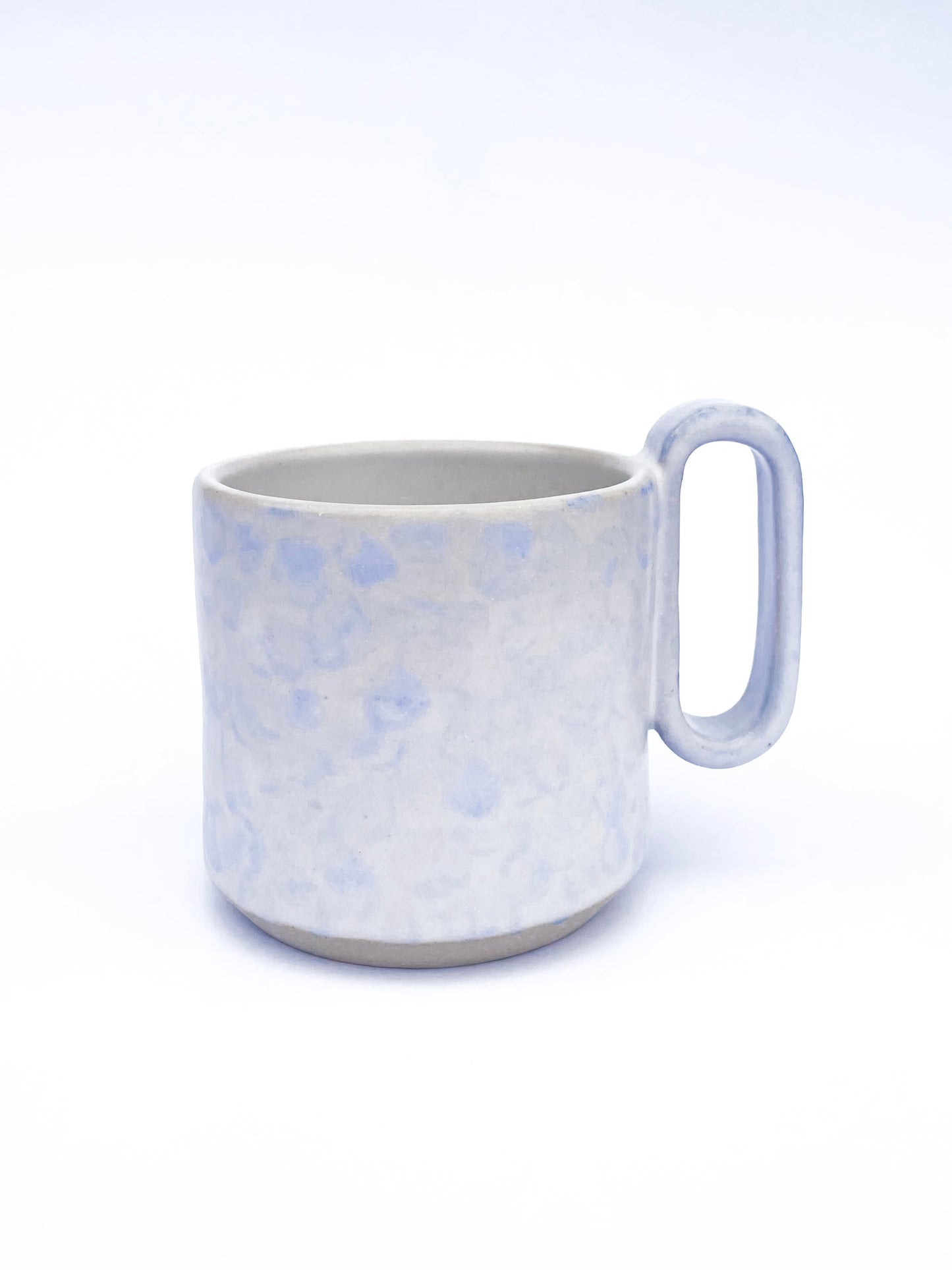 White/Blue Dabble Mug with a Handle | Medium (250 ml)