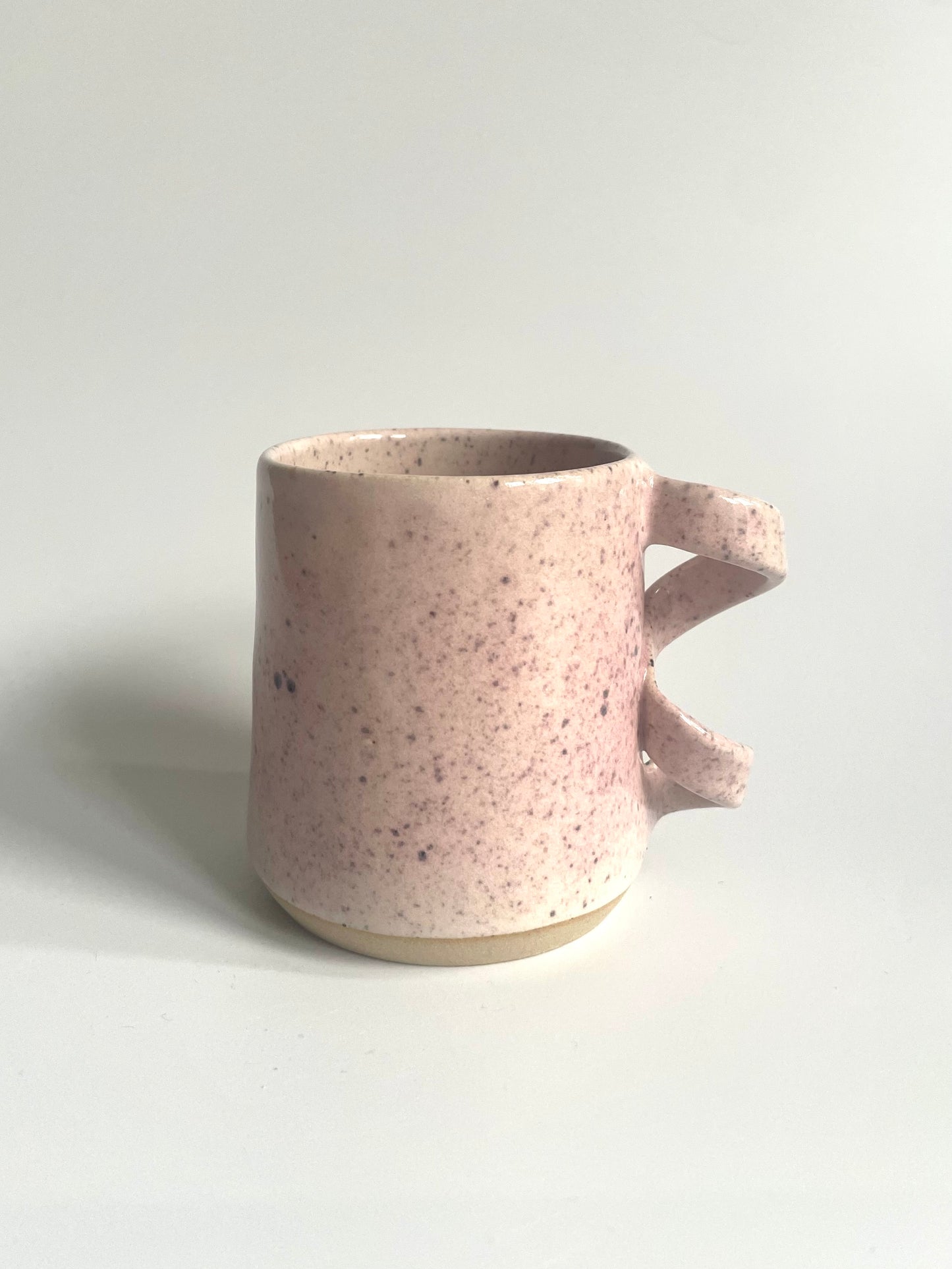 Pink Mug with a Curly Handle | Medium (300 ml)