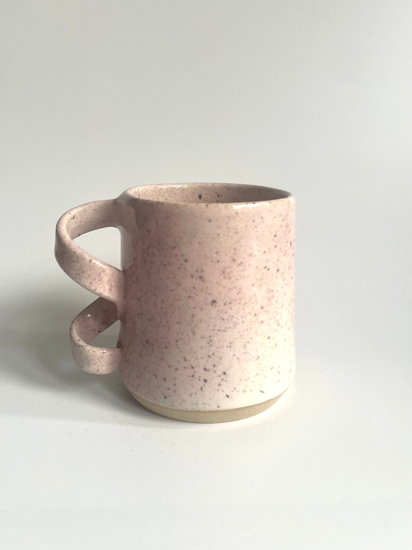 Pink Mug with a Curly Handle | Medium (300 ml)