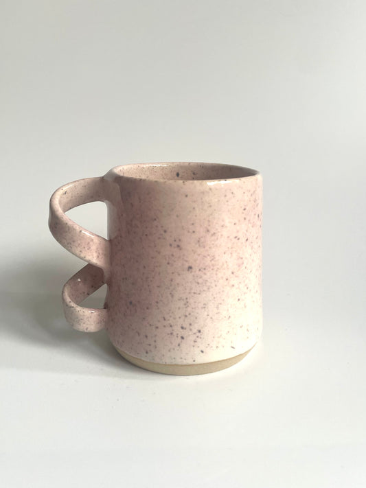 Pink Mug with a Curly Handle | Medium (300 ml)