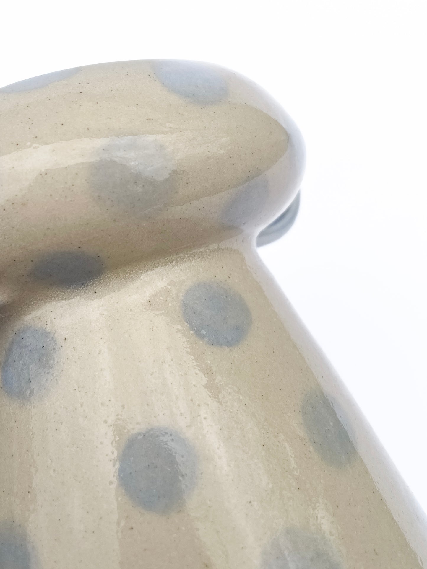 Blue Dots Vase with Handles | Medium