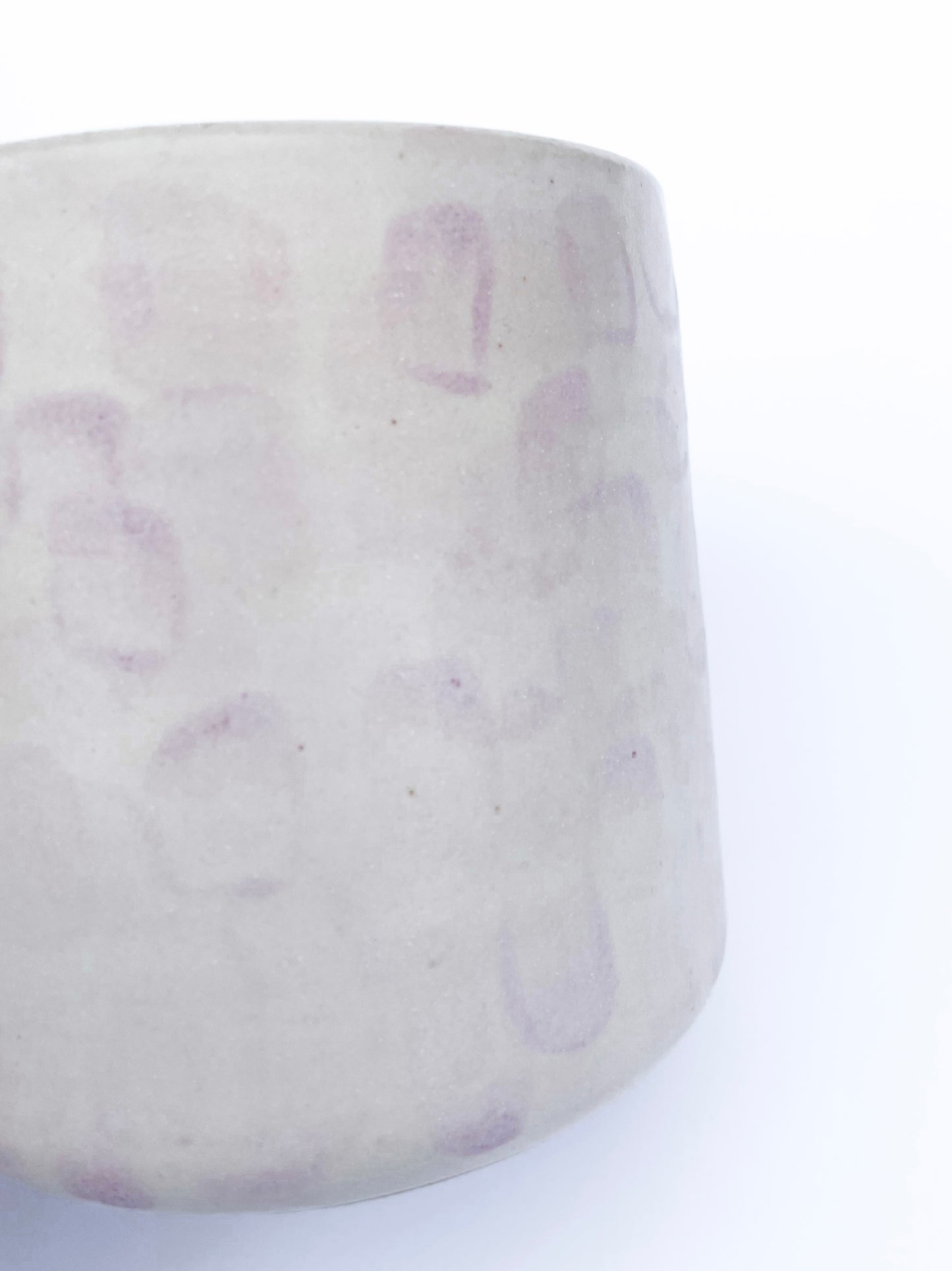 White / Purple Dabble Pot | Medium