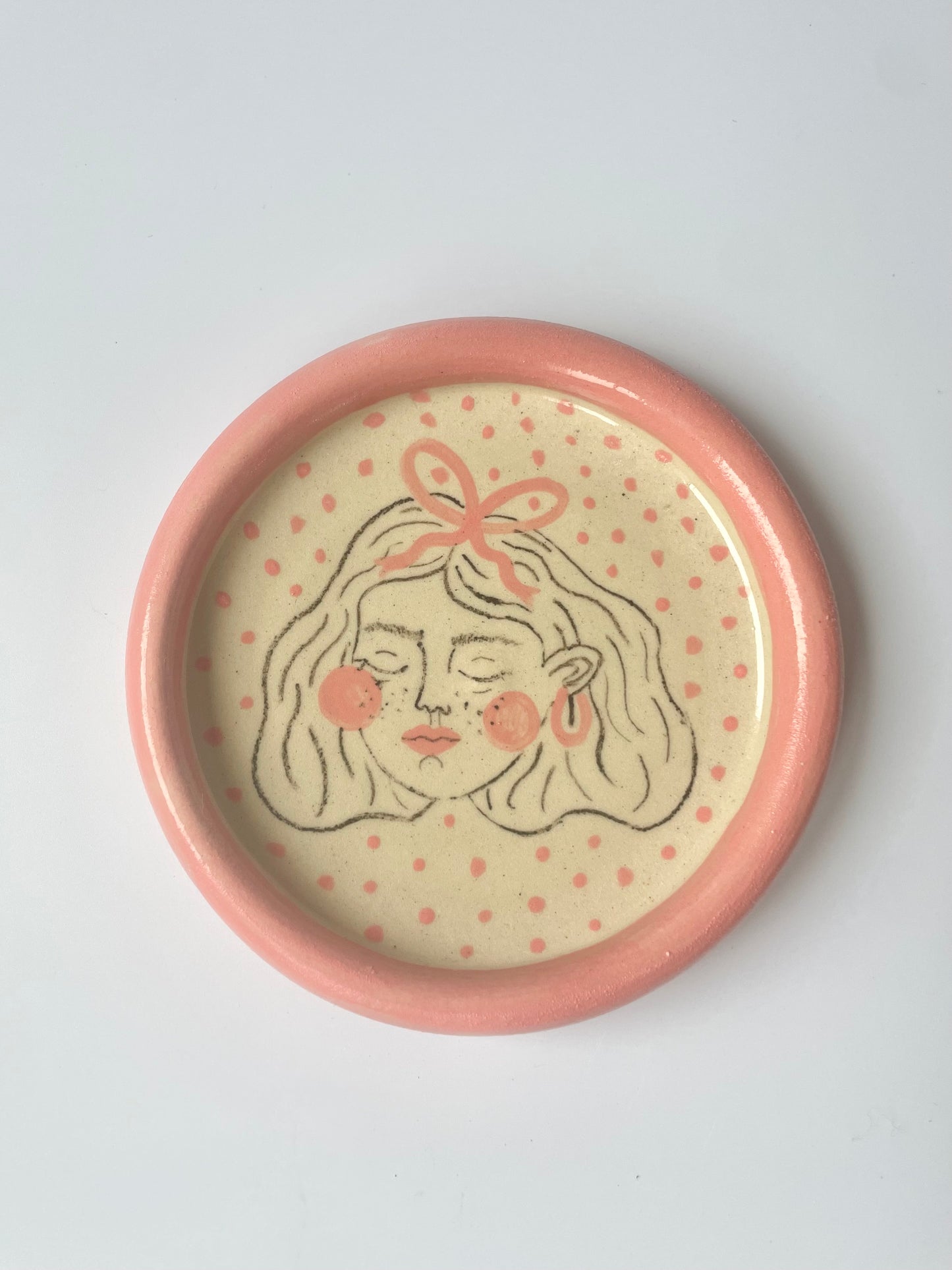Pink Illustrated Plate | Small | Seconds (-20%)