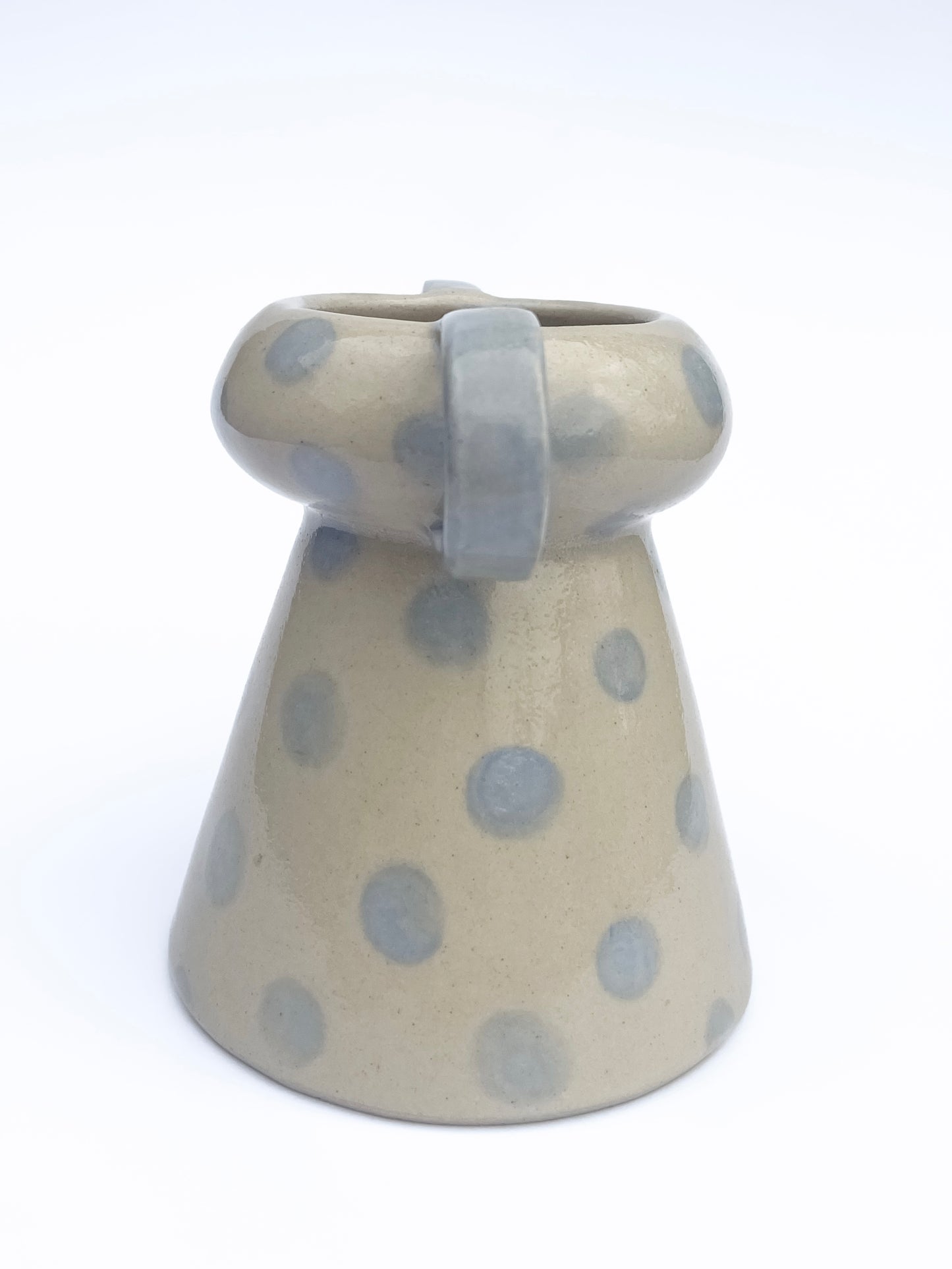 Blue Dots Vase with Handles | Medium