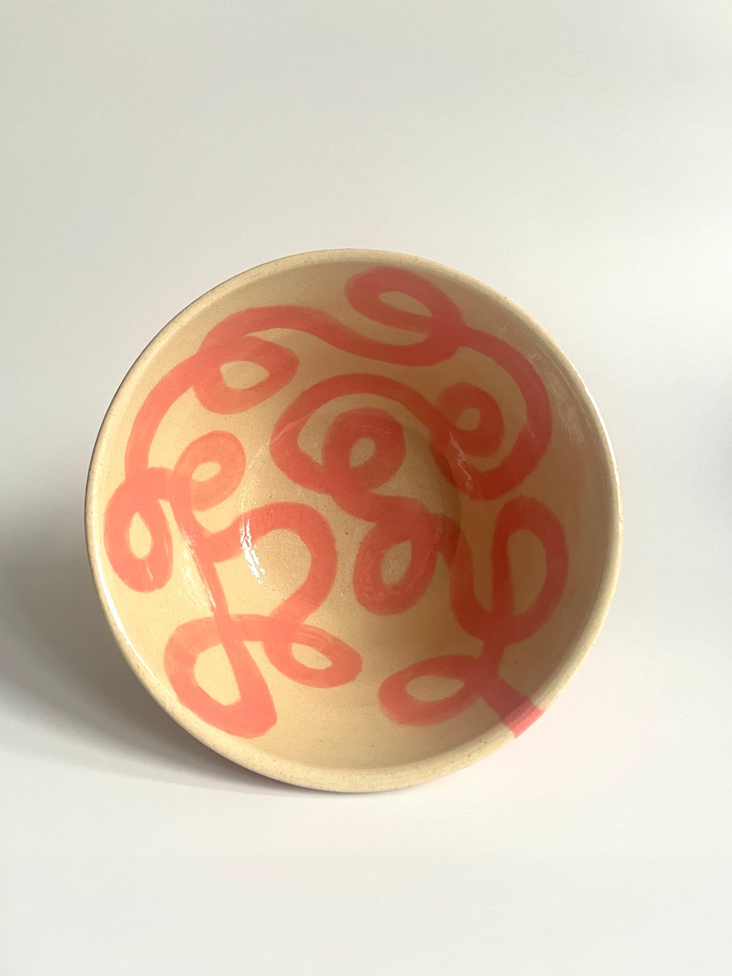 Pink Squiggle Bowl | Medium