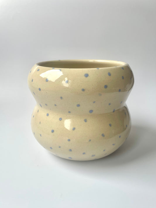 Blue Dots Bubble Vase | Medium