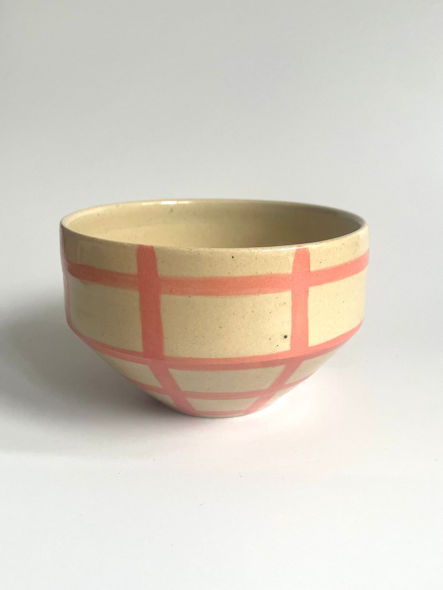 Pink Grid Angular Bowl | Medium | Seconds (-10%)