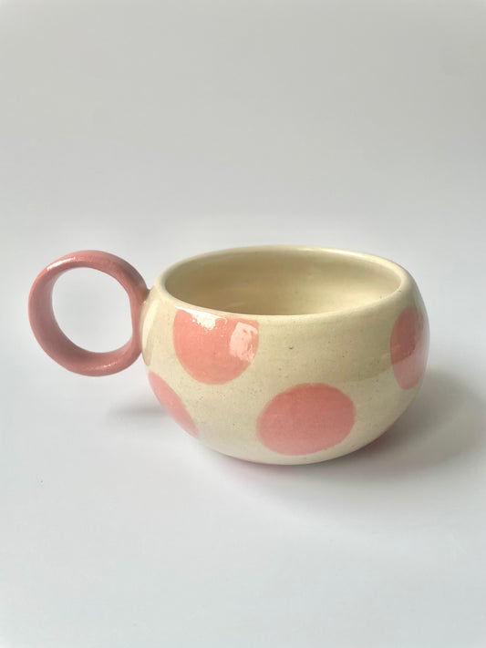 Pink Dot Mug with a Handle | Large (270 ml)