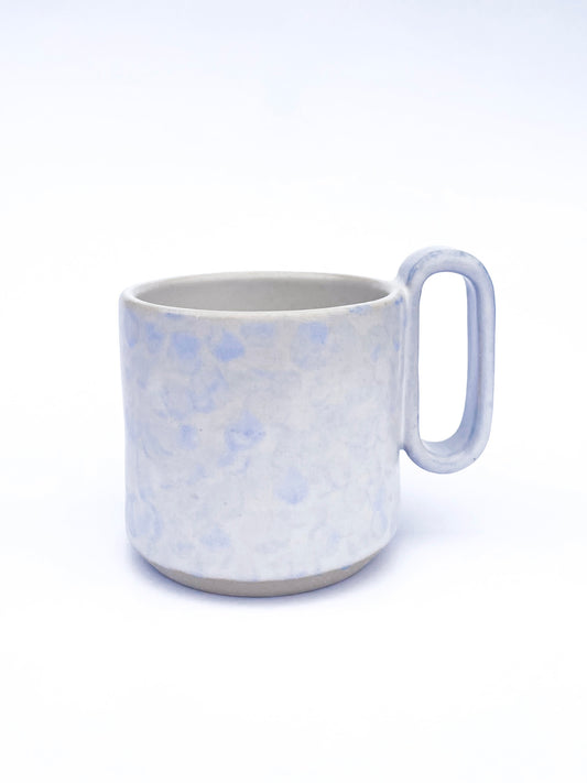 White/Blue Dabble Mug with a Handle | Medium (250 ml)