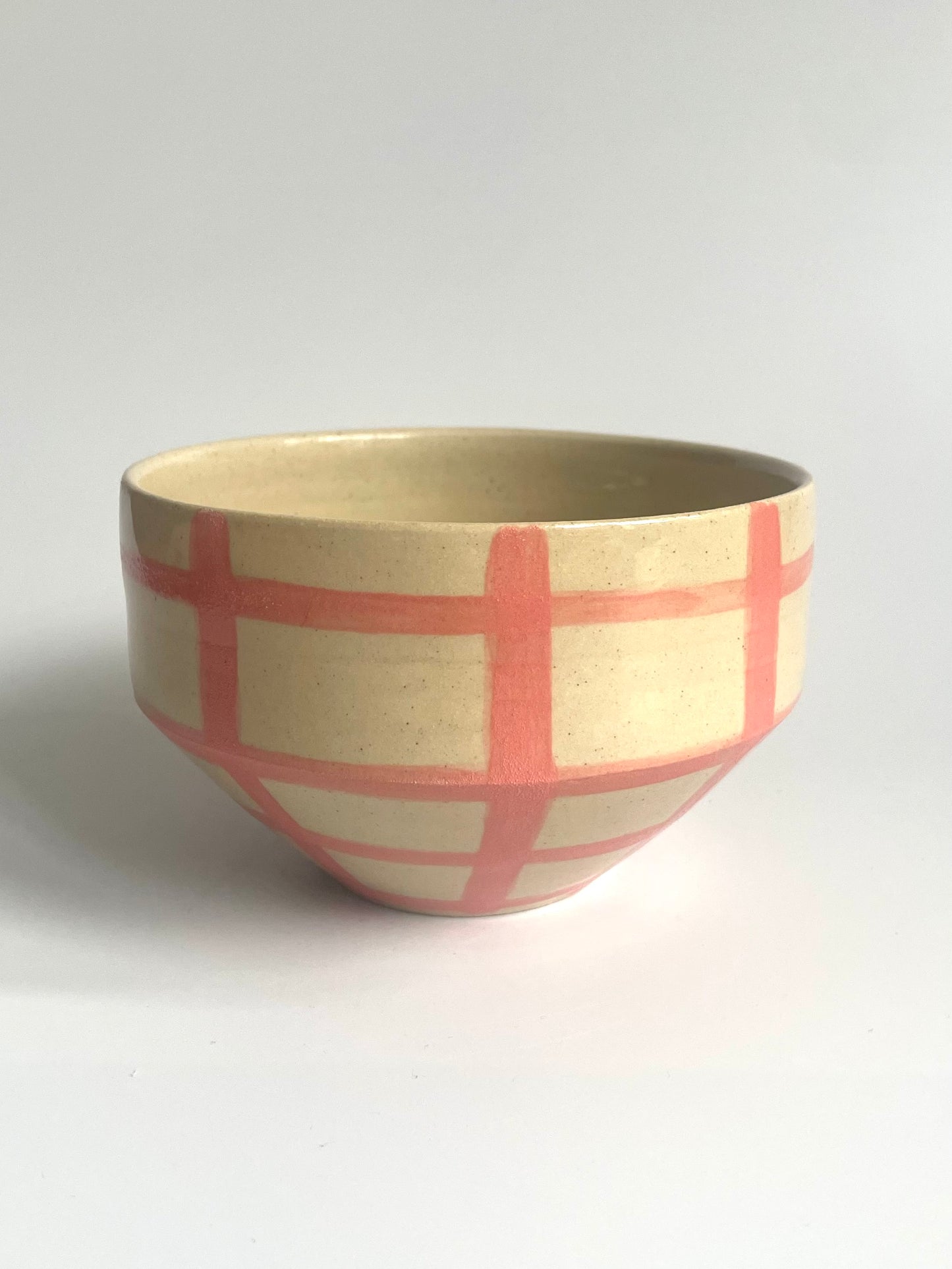 Pink Grid Angular Bowl | Medium | Seconds (-10%)