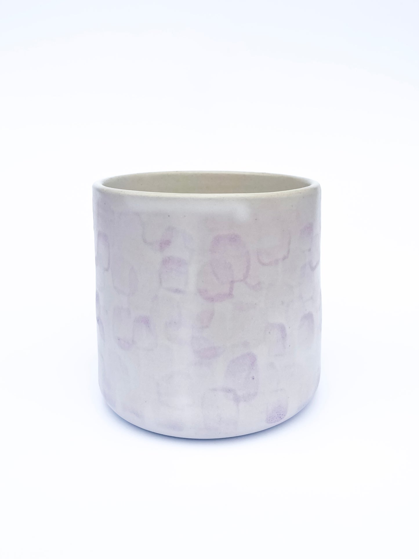 White / Purple Dabble Pot | Medium